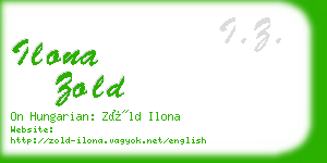 ilona zold business card